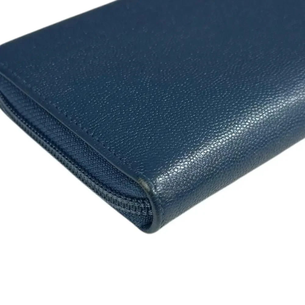 CHANEL Blue Leather Wallet